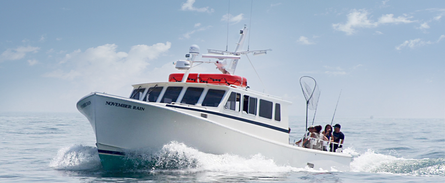 photo of the new boat on the water out in Montauk