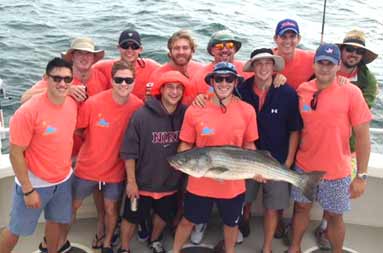 Group photo of everyone with their catch
