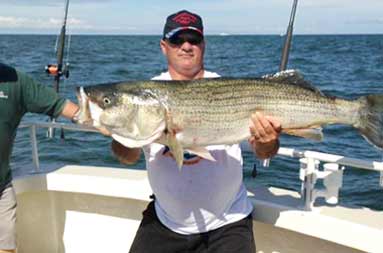 One of the guys holding up the bass he caught